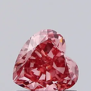 0.63ct HEART Fancy Vivid Pink VS1 Coloured Lab diamond