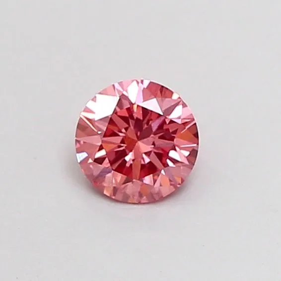 0.40ct ROUND Fancy Vivid Pink VS2 Coloured Lab diamond