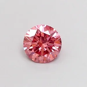0.4ct ROUND Fancy Vivid Pink VS2 Coloured Lab diamond