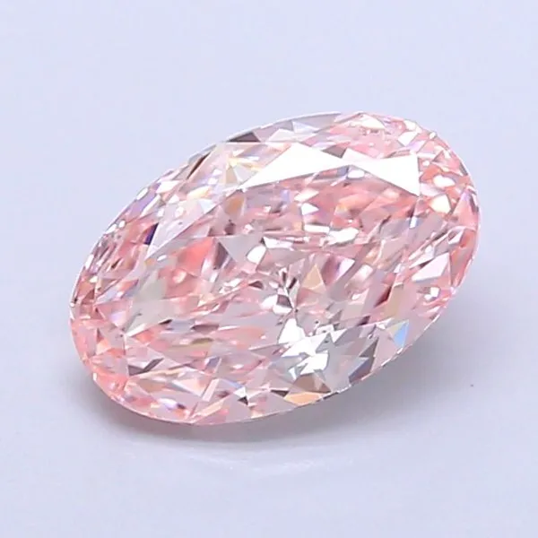 1.03ct OVAL Fancy Pink VS1 Coloured Lab diamond