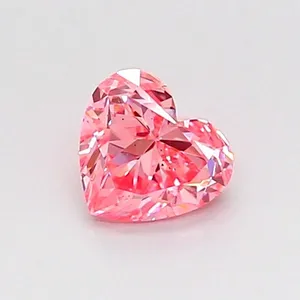 0.46ct HEART Fancy Vivid Pink SI1 Coloured Lab diamond