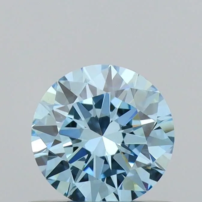 0.55ct ROUND Fancy Vivid Blue VVS2 Coloured Lab diamond