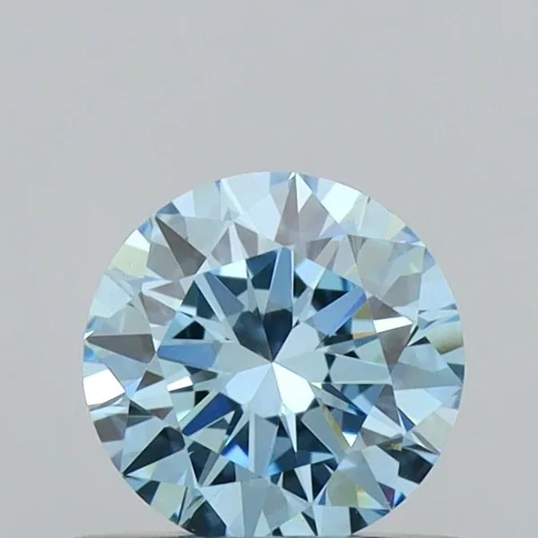 0.55ct ROUND Fancy Vivid Blue VVS2 Coloured Lab diamond