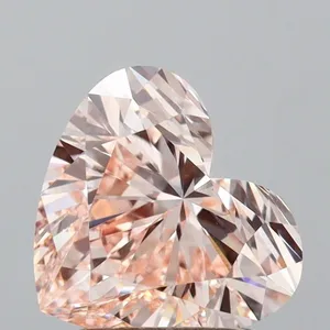 1.5ct HEART Fancy Brownish Pink VS1 Coloured Lab diamond