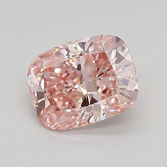 0.85ct CUSHION Fancy Vivid Pink VVS2 Coloured Lab diamond
