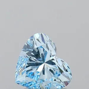 1.05ct HEART Fancy Vivid Blue VVS2 Coloured Lab diamond