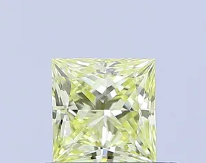 0.5ct PRINCESS Fancy Yellow VS1 Coloured Lab diamond