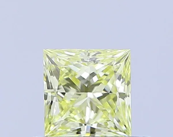 0.5ct PRINCESS Fancy Yellow VS1 Coloured Lab diamond