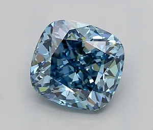 1.02ct CUSHION Fancy Vivid Blue VVS1 Coloured Lab diamond
