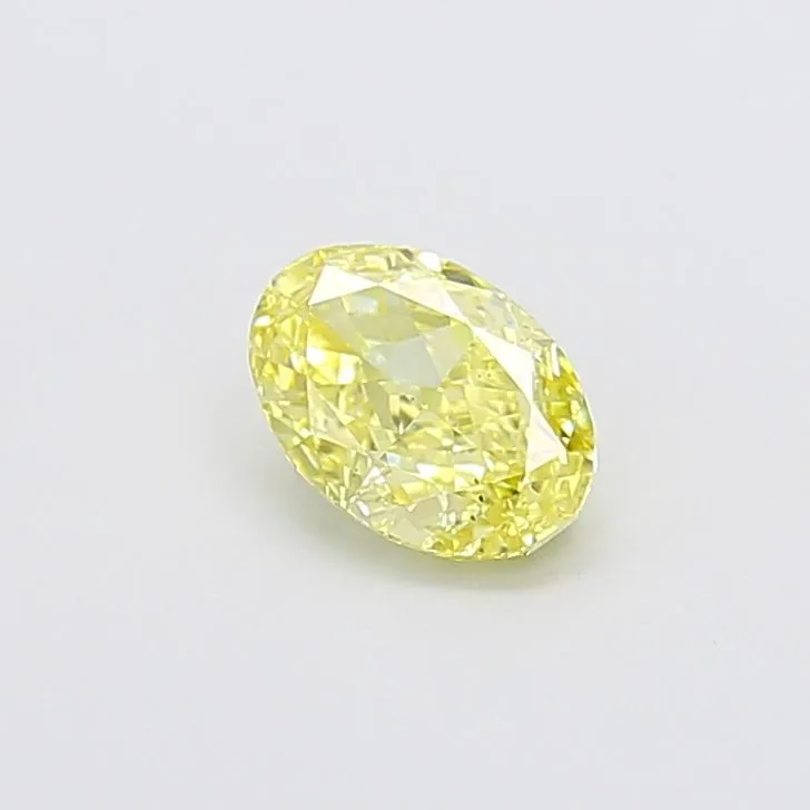 1.00ct OVAL Fancy Yellow VS2 Coloured Lab diamond