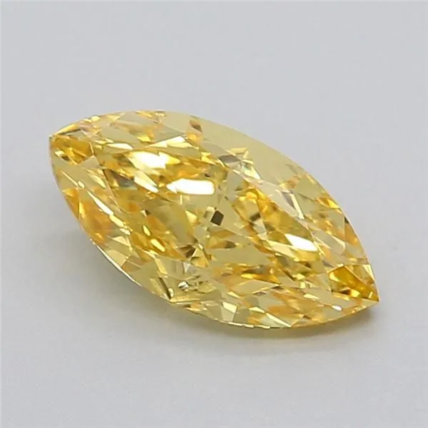 1.07ct MARQUISE Fancy Vivid Yellow VS1 Coloured Lab diamond