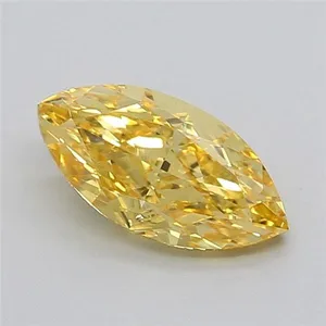 1.07ct MARQUISE Fancy Vivid Yellow VS1 Coloured Lab diamond