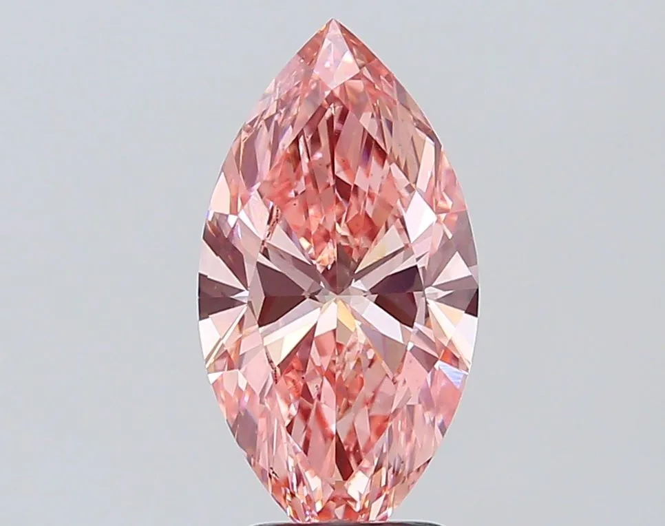 3.00ct MARQUISE Fancy Vivid Pink VS1 Coloured Lab diamond