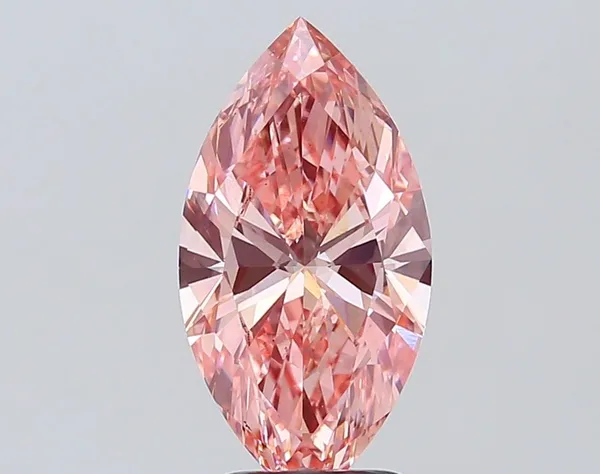 3ct MARQUISE Fancy Vivid Pink VS1 Coloured Lab diamond