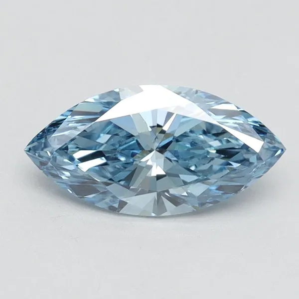 1.09ct MARQUISE Fancy Vivid Blue VS1 Coloured Lab diamond