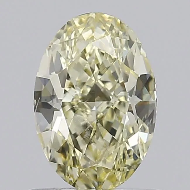 0.83ct OVAL Fancy Light Yellow VS1 Coloured Lab diamond