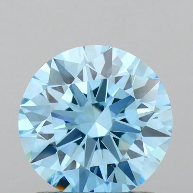 1.07ct ROUND Fancy Vivid Blue VVS2 Coloured Lab diamond