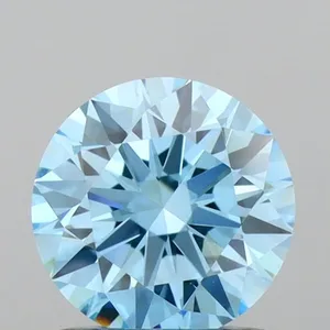 1.07ct ROUND Fancy Vivid Blue VVS2 Coloured Lab diamond
