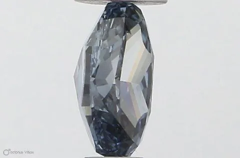 0.31ct OVAL Fancy Vivid Blue SI1 Coloured Lab diamond