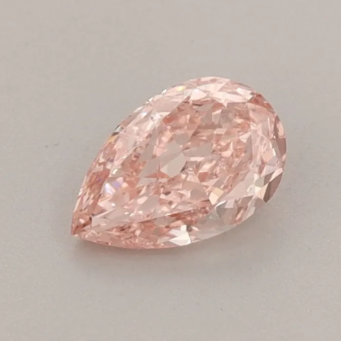 0.50ct PEAR Fancy Vivid Pink VS2 Coloured Lab diamond