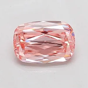 0.83ct CUSHION Fancy Vivid Pink VS1 Coloured Lab diamond