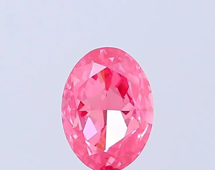1.14ct OVAL Fancy Vivid Pink VS1 Coloured Lab diamond