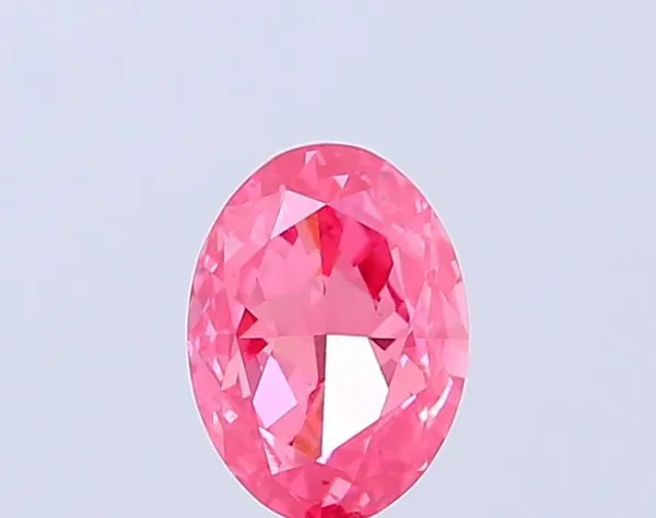 1.14ct OVAL Fancy Vivid Pink VS1 Coloured Lab diamond
