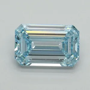 1.02ct EMERALD Fancy Intense Blue VVS2 Coloured Lab diamond