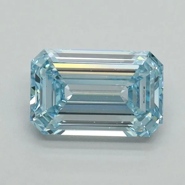 1.02ct EMERALD Fancy Intense Blue VVS2 Coloured Lab diamond