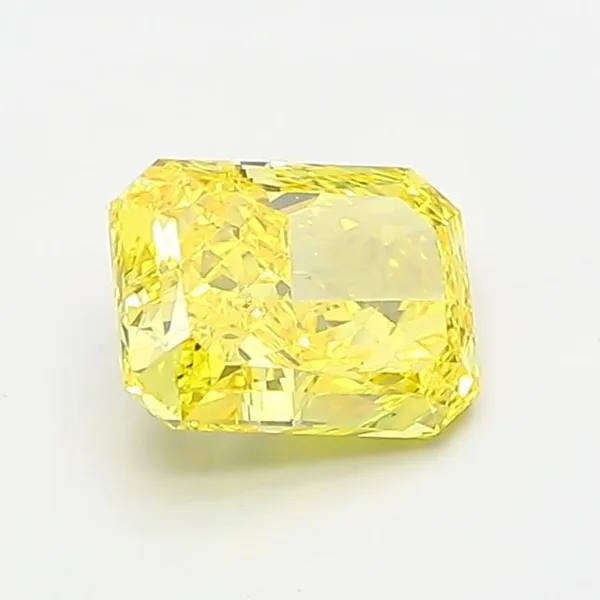 1.09ct RADIANT Fancy Vivid Yellow VS1 Coloured Lab diamond