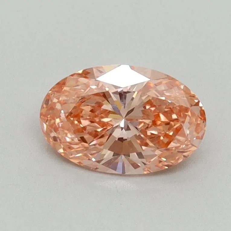 0.73ct OVAL Fancy Vivid Pink VS2 Coloured Lab diamond