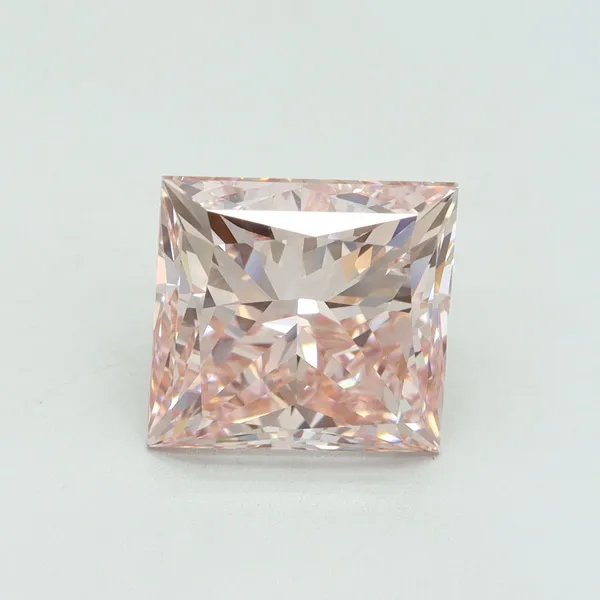 5.05ct PRINCESS Fancy Intense Pink VS1 Coloured Lab diamond