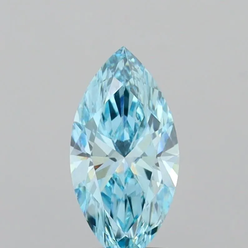 1.25ct MARQUISE Fancy Vivid Blue VS1 Coloured Lab diamond