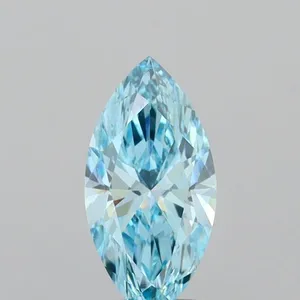 1.25ct MARQUISE Fancy Vivid Blue VS1 Coloured Lab diamond