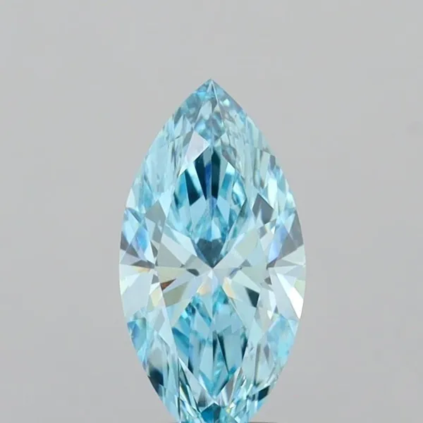 1.25ct MARQUISE Fancy Vivid Blue VS1 Coloured Lab diamond