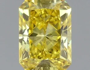 0.55ct RADIANT Fancy Vivid Yellow VVS2 Coloured Lab diamond