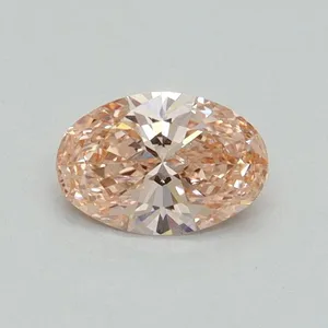 0.52ct OVAL Fancy Vivid Pink VS1 Coloured Lab diamond