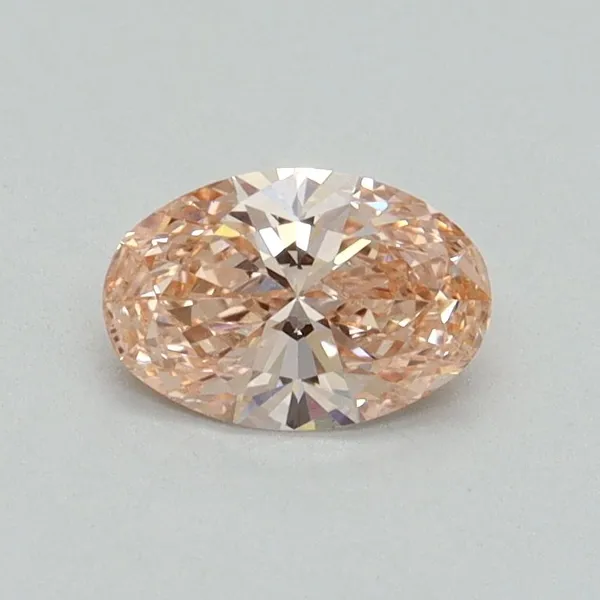 0.52ct OVAL Fancy Vivid Pink VS1 Coloured Lab diamond