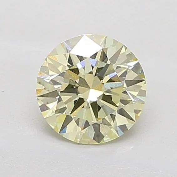 1.09ct ROUND Fancy Light Yellow VS2 Coloured Lab diamond