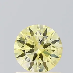 0.65ct ROUND Fancy Intense Yellow VVS1 Coloured Lab diamond