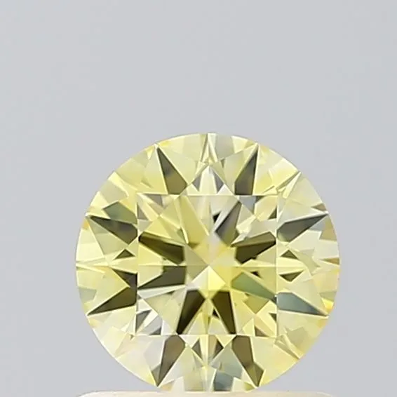 0.65ct ROUND Fancy Intense Yellow VVS1 Coloured Lab diamond