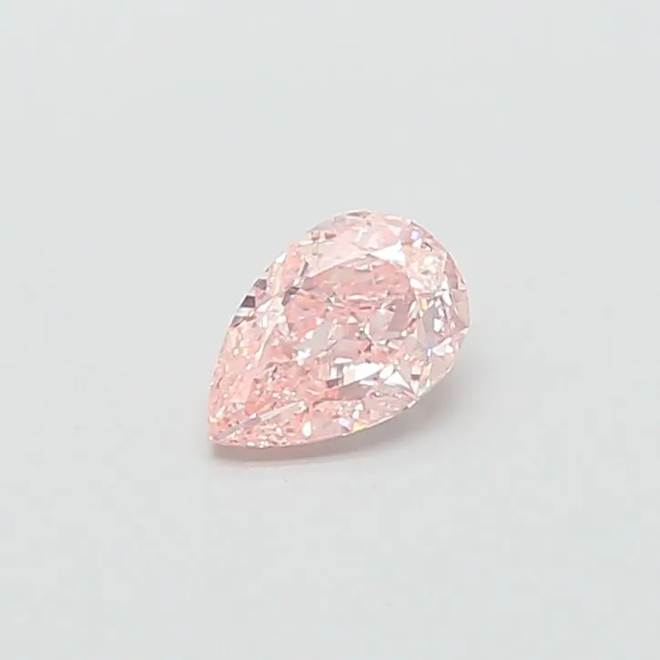0.82ct PEAR Fancy Intense Pink VS2 Coloured Lab diamond