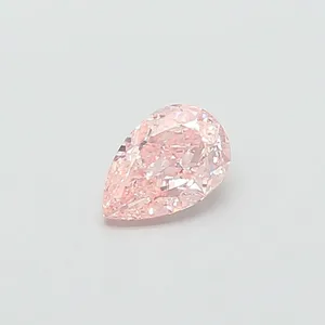 0.82ct PEAR Fancy Intense Pink VS2 Coloured Lab diamond