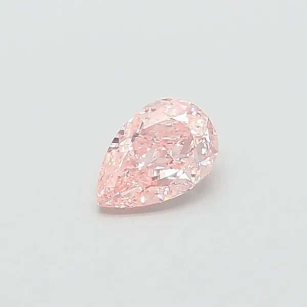 0.82ct PEAR Fancy Intense Pink VS2 Coloured Lab diamond