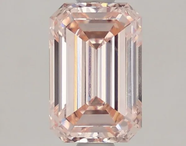 1.4ct EMERALD Fancy Intense Pink VS1 Coloured Lab diamond