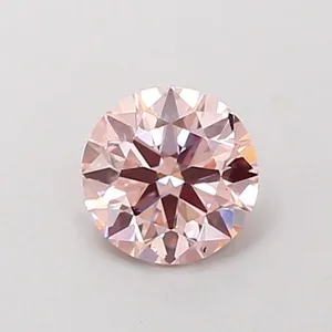 0.64ct ROUND Fancy Light Pink VVS2 Coloured Lab diamond