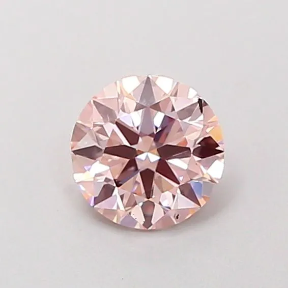 0.64ct ROUND Fancy Light Pink VVS2 Coloured Lab diamond