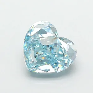 1.59ct HEART Fancy Vivid Blue VS2 Coloured Lab diamond