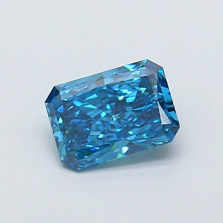 1.33ct RADIANT Fancy Vivid Blue VVS2 Coloured Lab diamond