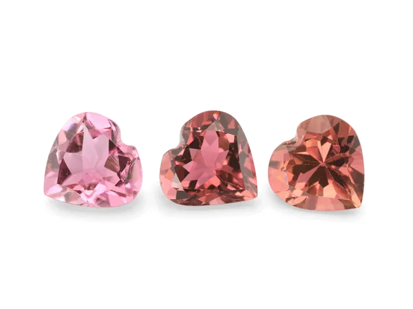 0.76ct Pink Tourmaline, Heart Shape cut gemstone